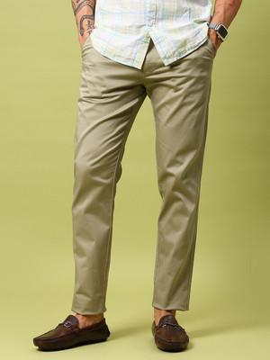 V-MART Slim Fit Men Light Green Trousers