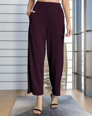 Selvia Relaxed Women Purple Trousers