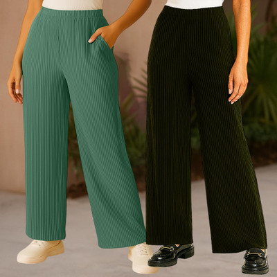Fabflee Comfort Fit Women Multicolor Trousers