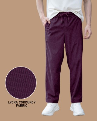 INDICLUB Relaxed Men Maroon Trousers