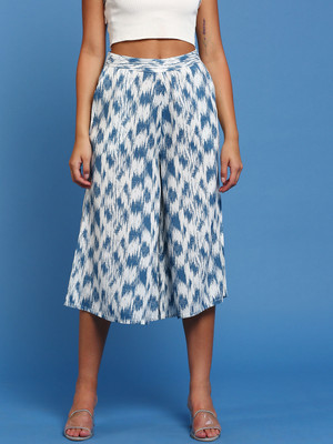 De Moza Regular Fit Women Blue Trousers