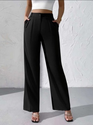 famiss fashion Regular Fit Women Black Trousers