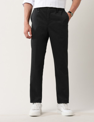 Arrow Newyork Regular Fit Men Black Trousers