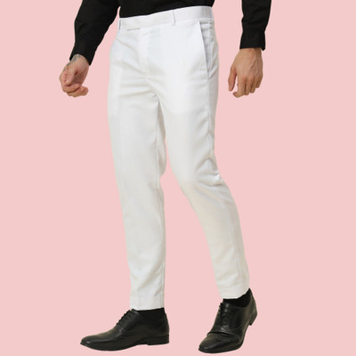 ZEPPI Regular Fit Men White Trousers
