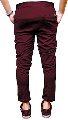 Ringneck Regular Fit Men Maroon Trousers