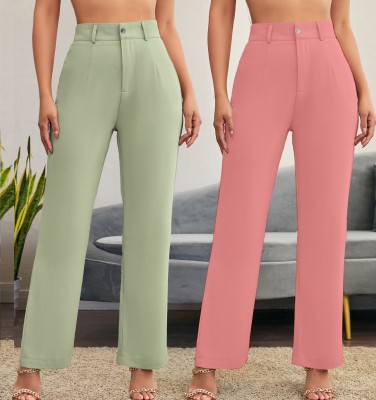 Stylefabs Regular Fit Women Pink Trousers