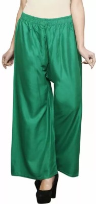 SR Collection Relaxed Women Green Trousers