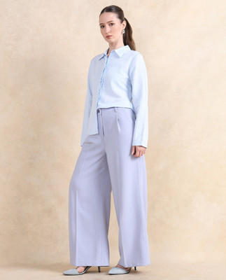RAREISM Loose Fit Women Grey Trousers