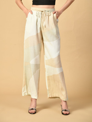 ADRIANA Regular Fit Women Beige Trousers