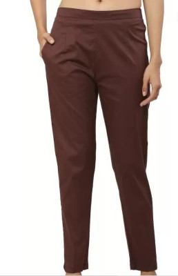 Divastri Regular Fit Women Brown Trousers