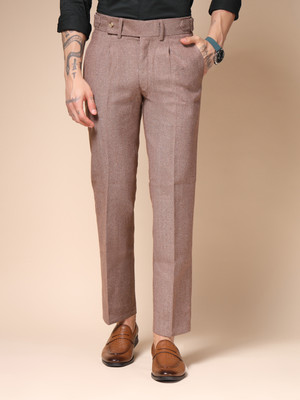 italianvega Regular Fit Men Brown Trousers