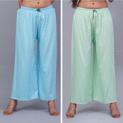 Anayra Relaxed Women Light Blue, Light Green Trousers