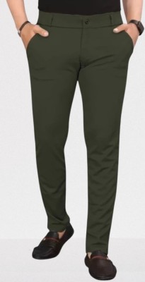 CIVIRASTYLE Regular Fit Men Green Trousers