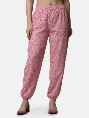 POPWINGS Relaxed Women Pink Trousers