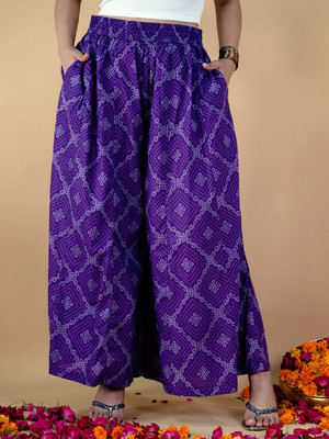 LetsDressUp Relaxed Women Purple Trousers