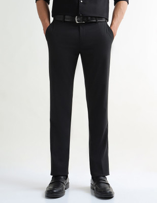 ARROW Tapered Men Black Trousers