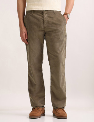 Arrow Sport Regular Fit Men Brown Trousers