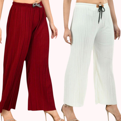 FABBIZZ Regular Fit Women Multicolor Trousers