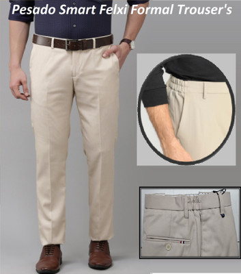 pesado Slim Fit Men Beige Trousers