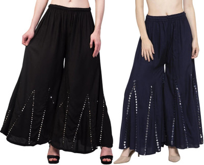 OMAYAA Comfort Fit Women Dark Blue Trousers