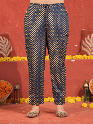 Aramya Comfort Fit Women Blue Trousers