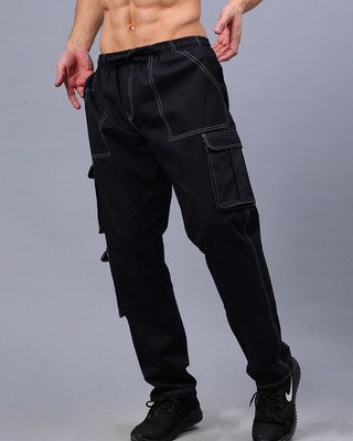 Mad Over Print Relaxed Men Black Trousers