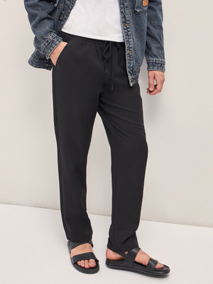 THE BEAR HOUSE Straight Fit Men Black Trousers