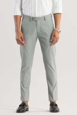 Snitch Slim Fit Men Grey Trousers