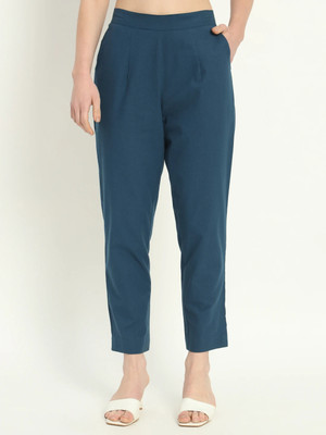 skytick Regular Fit Women Blue Trousers