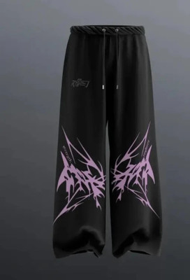glitsy Regular Fit Men Black Trousers
