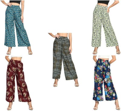 Indistar Relaxed Women Multicolor Trousers