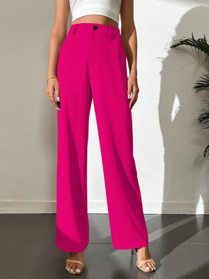Toochki Relaxed Women Pink Trousers