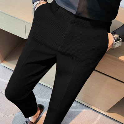 DSV Straight Fit Men Black Trousers