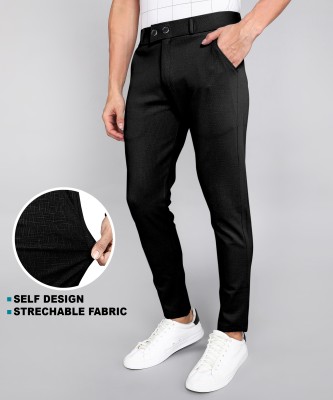 INDICLUB Relaxed Men Black Trousers