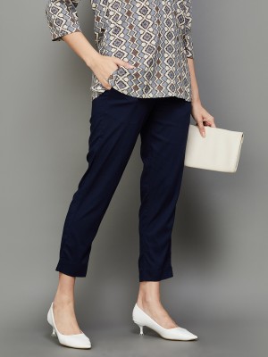 Melange by Lifestyle Regular Fit Women Blue Trousers