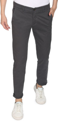 Arrow Sport Slim Fit Men Grey Trousers
