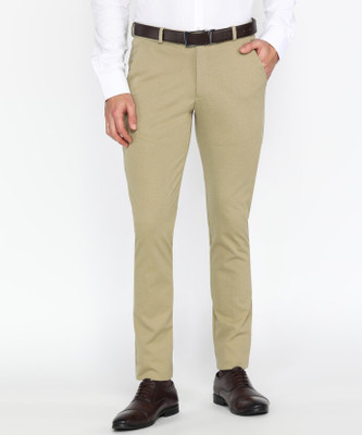 PETER ENGLAND Slim Fit Men Beige Trousers