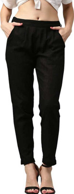 Fabricmode Regular Fit Women Black Trousers