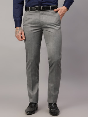 CANTABIL Regular Fit Men Grey Trousers