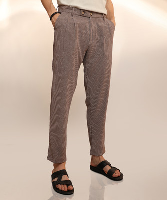 CAMPUS SUTRA Regular Fit Men Brown Trousers