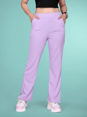 JK Creation Comfort Fit Women Purple Trousers