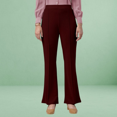 Anitafashion Loose Fit Women Maroon Trousers