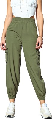 PANIT Regular Fit Women Green Trousers