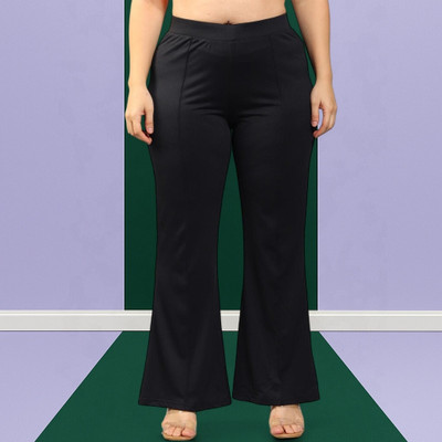 Squadfashion Loose Fit Women Black Trousers