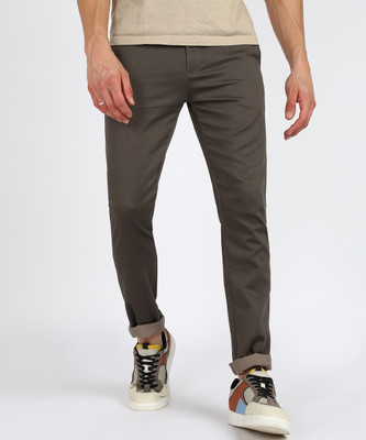 KILLER Slim Fit Men Brown Trousers