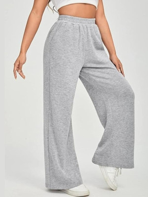 Lakhpati Loose Fit Women Grey Trousers