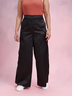 DressBerry Curve Regular Fit Women Black Trousers