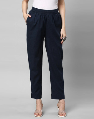 INDIANRANG Regular Fit Women Blue Trousers