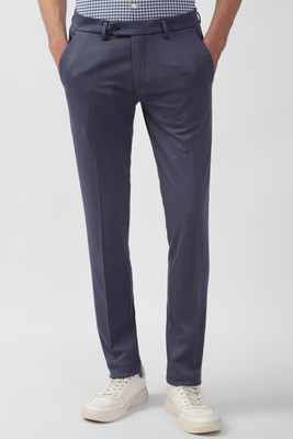 PETER ENGLAND Slim Fit Men Dark Blue Trousers