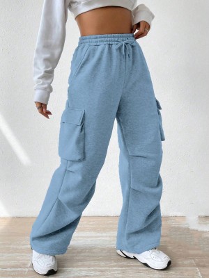 SAKHWALA Loose Fit Women Blue Trousers